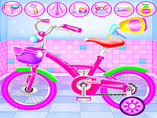 Girl Bike Fix Washing Salon_img